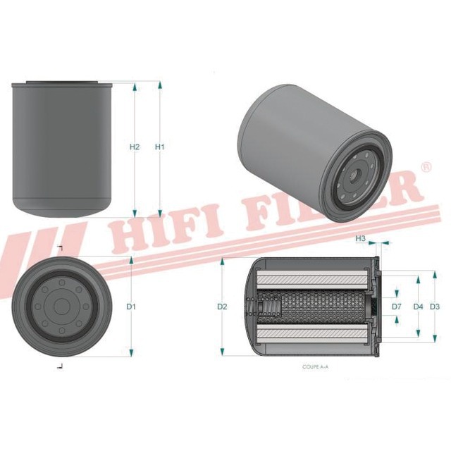 Filtre Hydraulique SH 62117 Hifi Filter référence fournisseur HIFSH62117